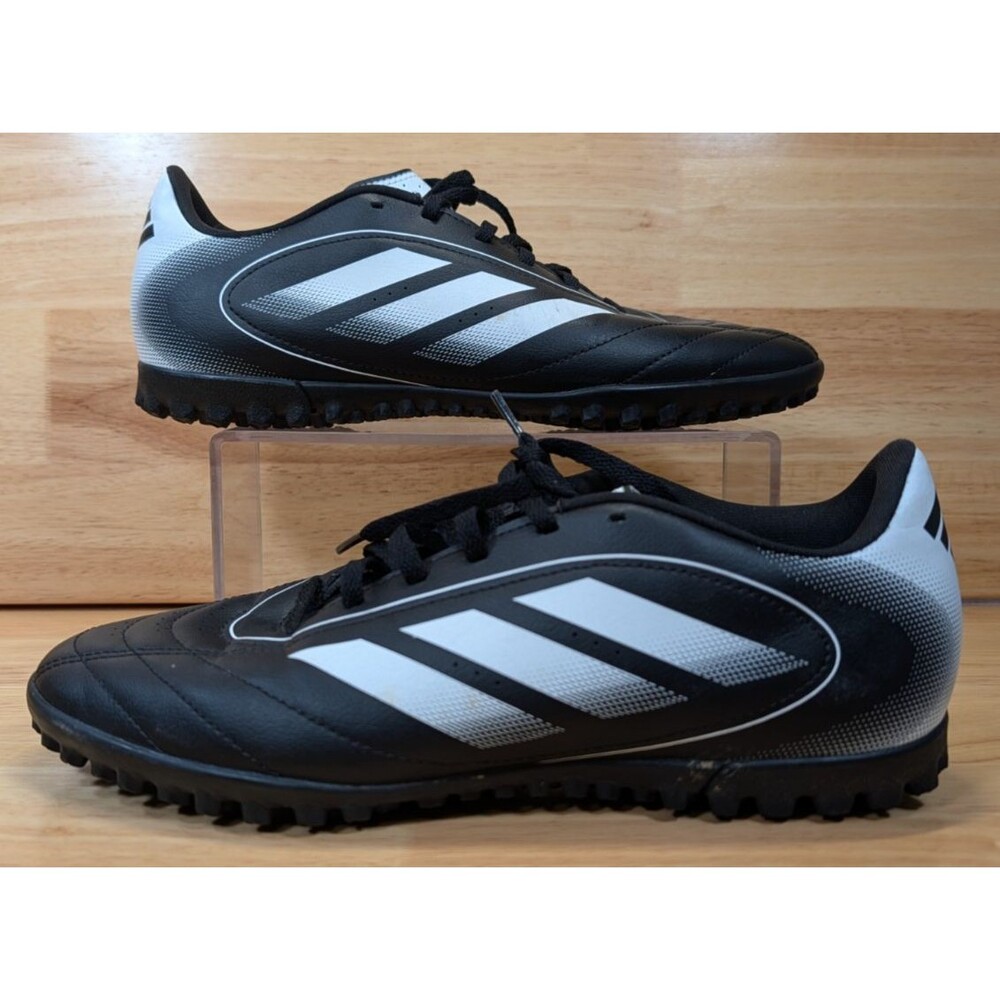 adidas Goletto IX TF Turf Soccer Cleats Men's Size 9 Black White IH0083 Low Top